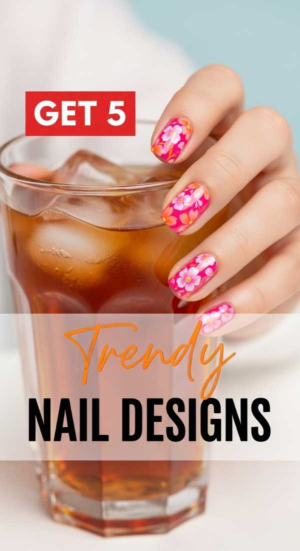 Get 5 Trendy Floral Nail Designs At Home 69fc267c730b5