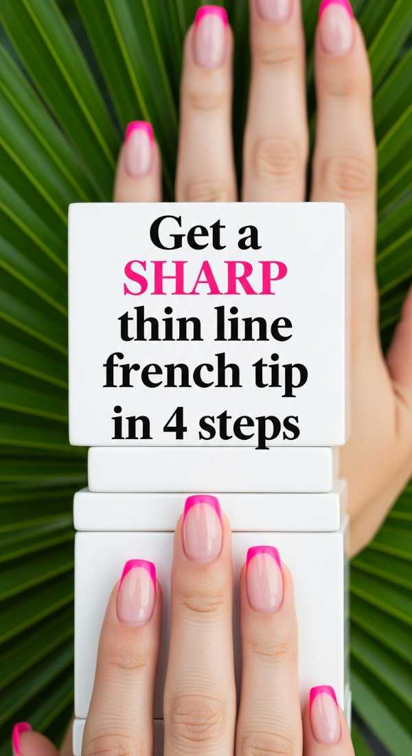 Get A Sharp Thin Line French Tip In 4 Steps 6a1a99908cd10