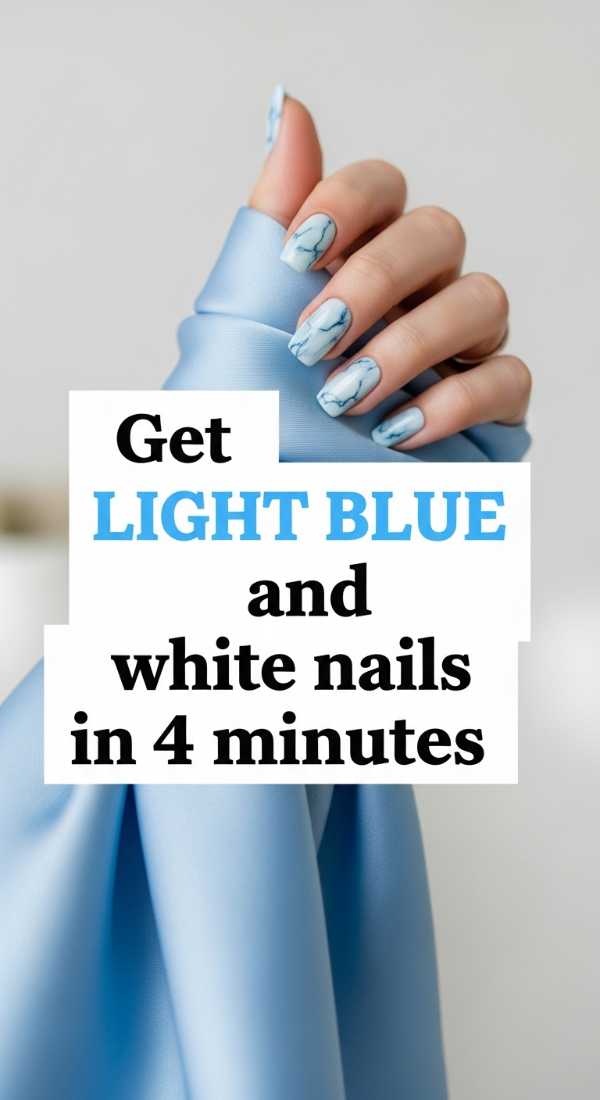 Get Light Blue And White Nails In 4 Minutes 69fc7e524ccba