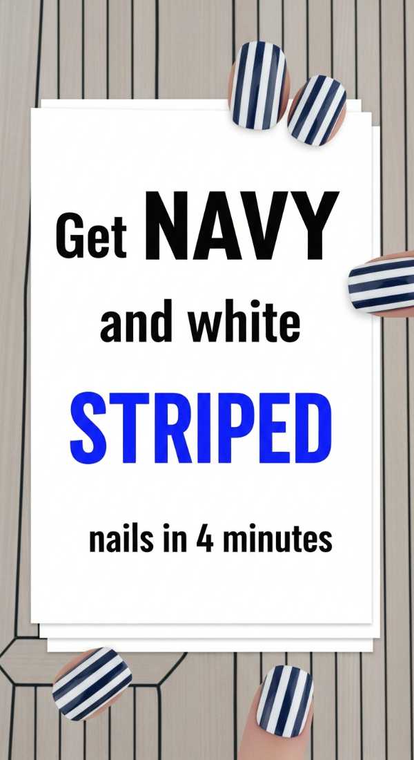 Get Navy And White Striped Nails In 4 Minutes 69f4c113e5890