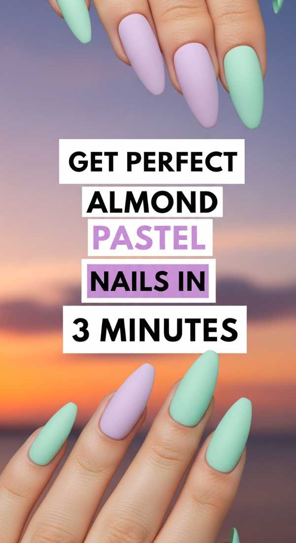 Get Perfect Almond Pastel Nails In 3 Minutes 6a021e648db7e