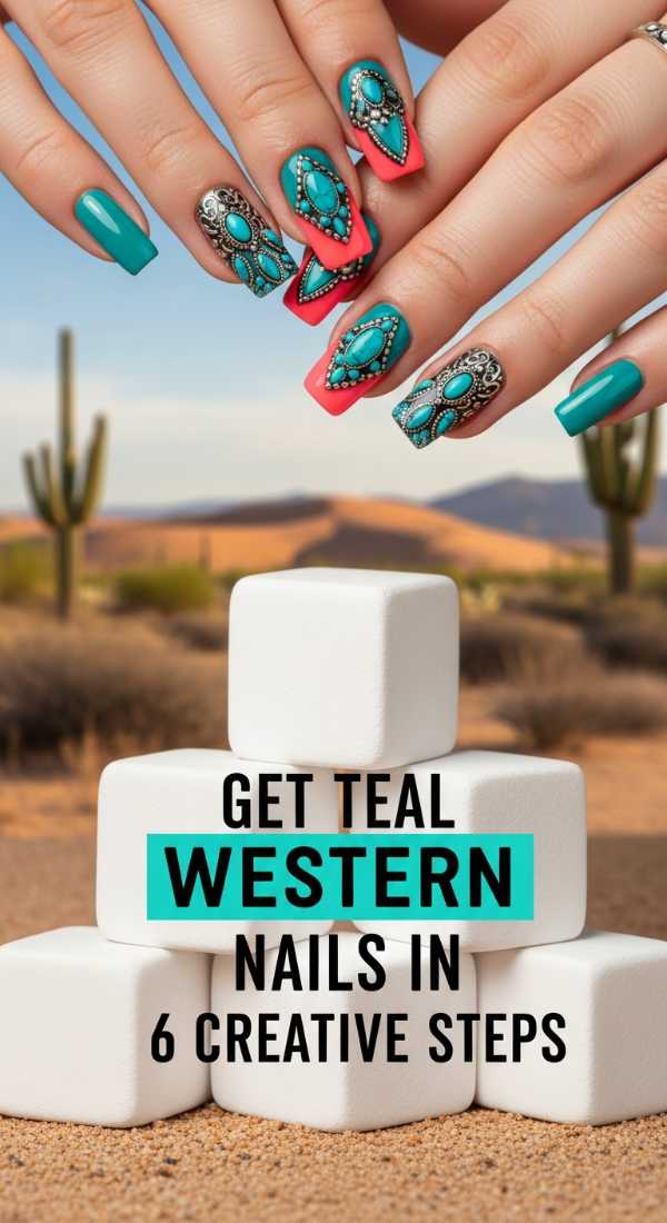 Get Teal Western Nails In 6 Creative Steps 6a05a3d28dfa3