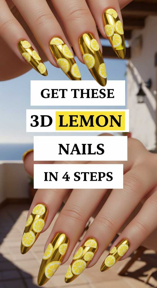 Get These 3d Lemon Nails In 4 Steps 6a033a113fb87