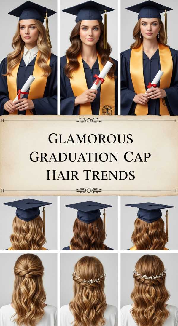 The Golden Tassel: Luxury Styling & Color Trends for the Modern Graduate Glamorous Graduation Cap Hair Trends 6a08ccebe4061