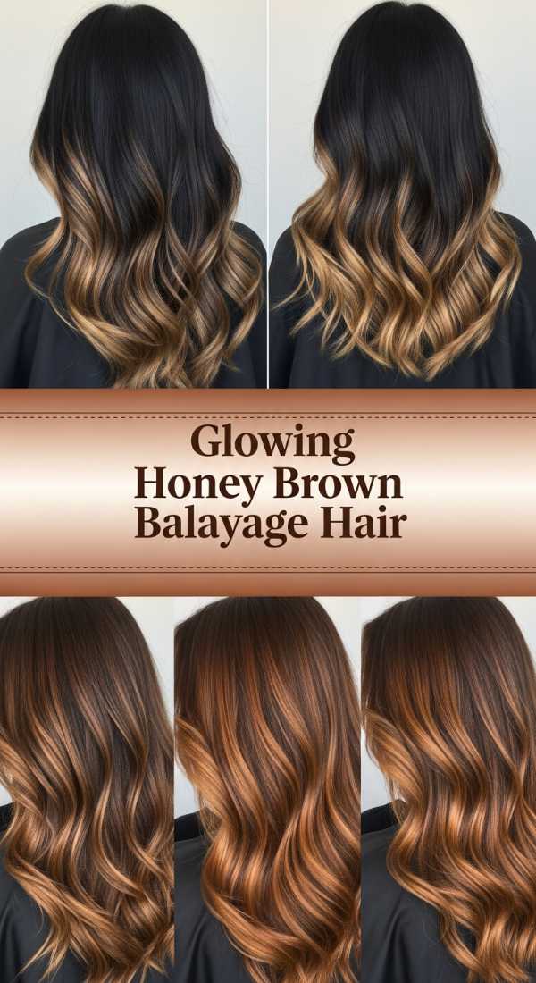 High-Gloss Glamour: A Curated Lookbook of Premium Hair Trends Glowing Honey Brown Balayage Hair 6a08ce5d0a7eb