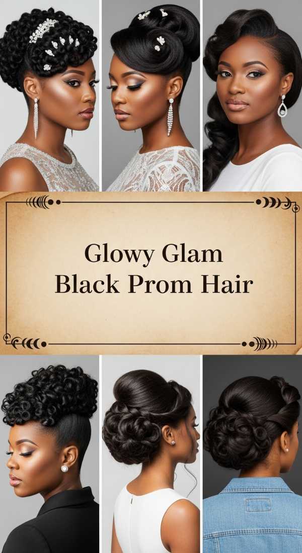 Glowy Glam Black Prom Hair 6a036711f231a