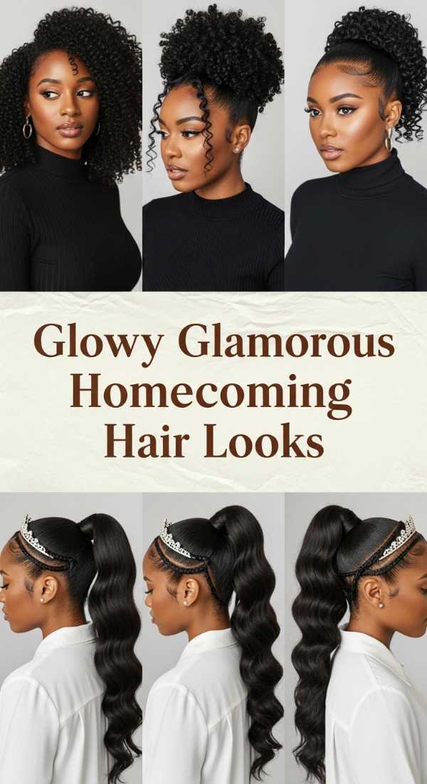 Glowy Glamorous Homecoming Hair Looks 6a1423a4c3b3b
