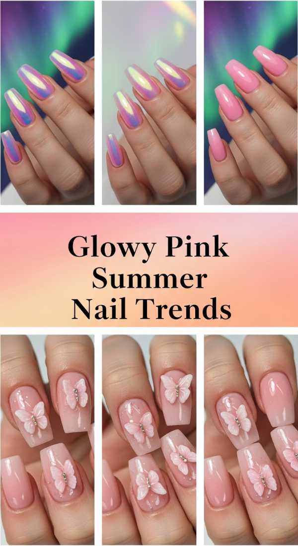 Glowy Pink Summer Nail Trends 6a13420403362