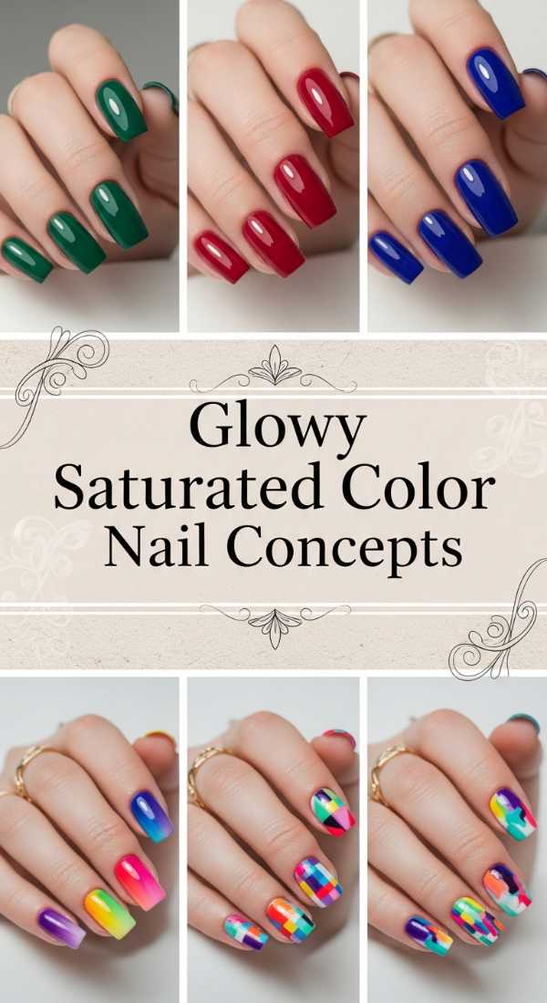 Chasing Color: 15 Vibrant Nail Designs to Brighten Your Week Glowy Saturated Color Nail Concepts 6a08b1ad3bf53