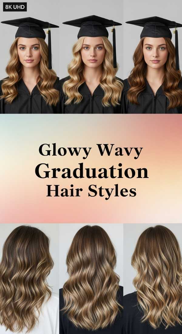 Tassel-Worthy Tresses: The Ultimate Guide to Luxe Graduation Hair Glowy Wavy Graduation Hair Styles 6a08cb86aa8cb