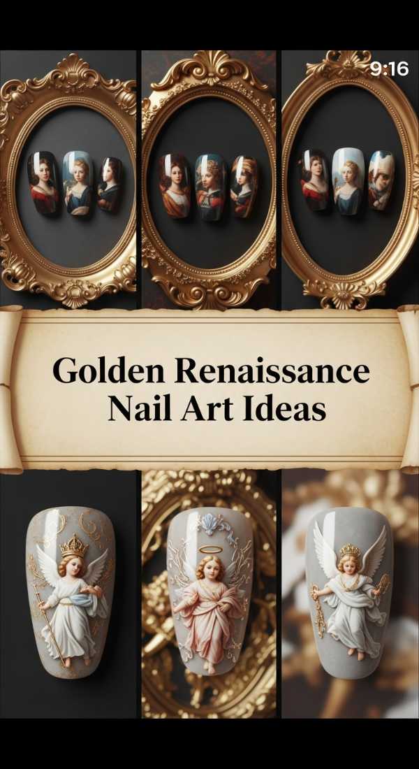 Golden Renaissance Nail Art Ideas 6a0859cf06bb5
