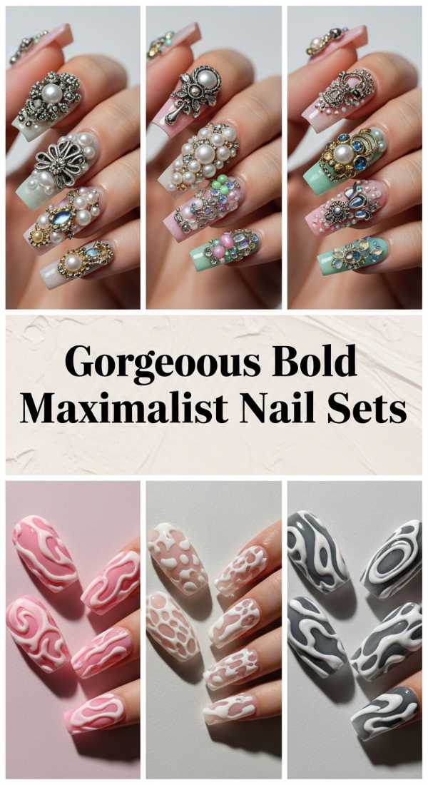 Dimensional Dreams: Why Luxury 3D Press-Ons Are This Season's Must-Have Gorgeous Bold Maximalist Nail Sets 6a1343c4c8e36