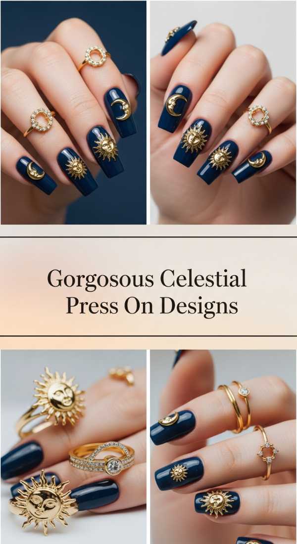 Gorgeous Celestial Press On Designs 6a085b9606cc3