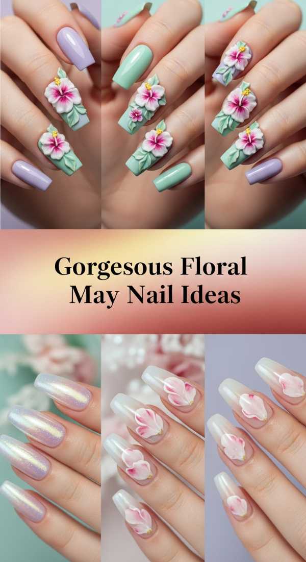 Gorgeous Floral May Nail Ideas 6a134934889f1