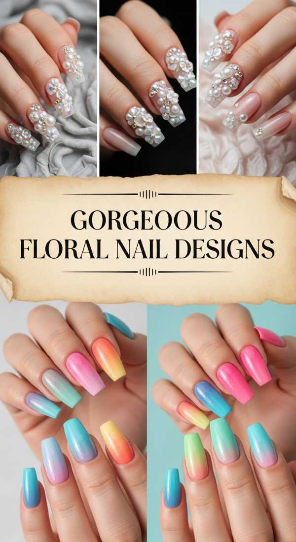 Gorgeous Floral Nail Designs 6a134d327ceac