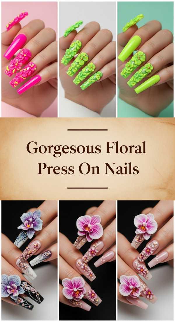 Gorgeous Floral Press On Nails 6a134e4d9b4b9