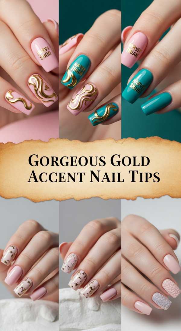 Gorgeous Gold Accent Nail Tips 6a08584401b23