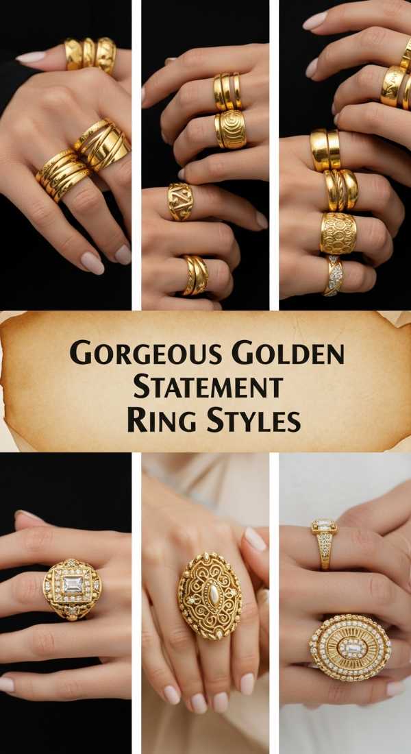 Gorgeous Golden Statement Ring Styles 69fdbc275f3b5