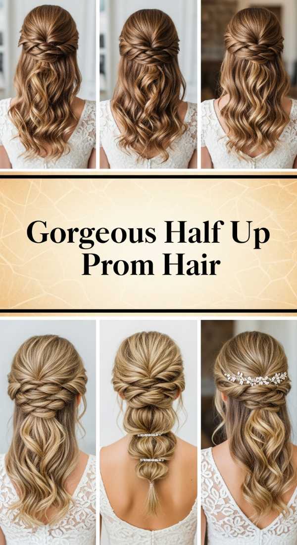 Redefining Elegance: Most Coveted High-End Hair Trends of 2024 Gorgeous Half Up Prom Hair 6a08ce4c6e4b4