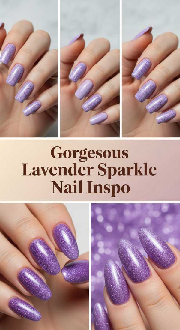 Gorgeous Lavender Sparkle Nail Inspo 69ff6c18ef2d6