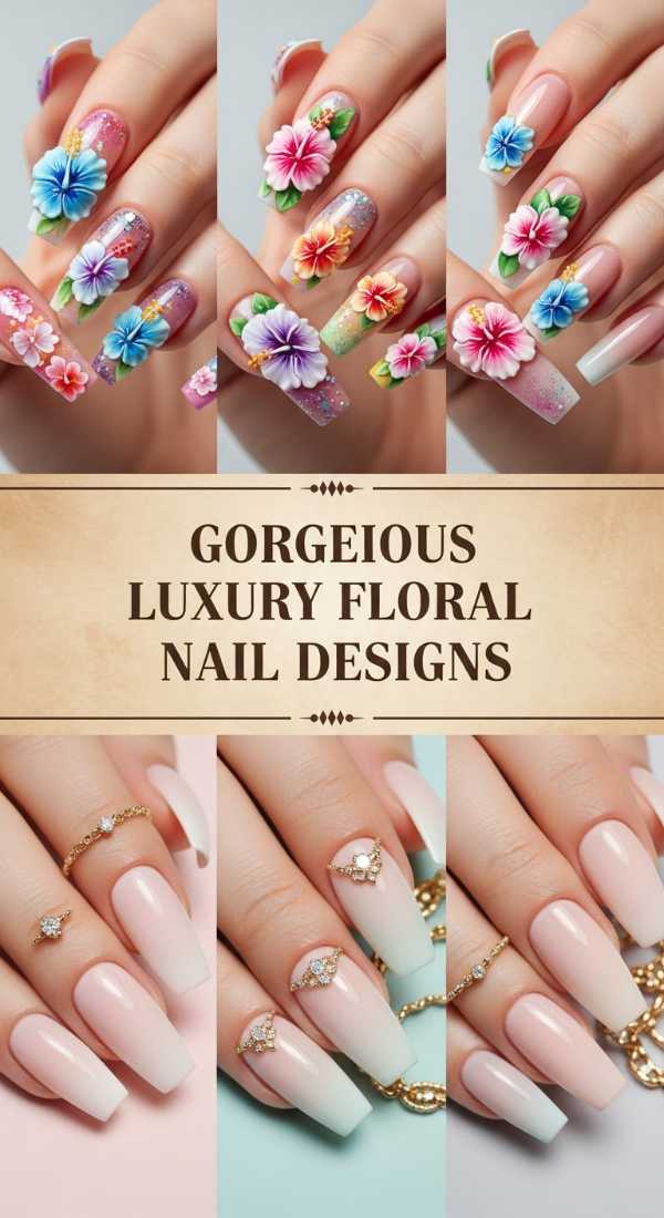 Gorgeous Luxury Floral Nail Designs 6a134230ac24a