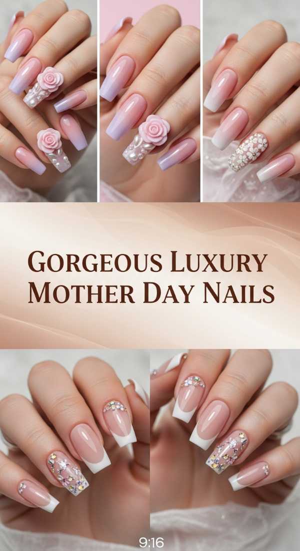 Gorgeous Luxury Mother Day Nails 6a1343ce76b42