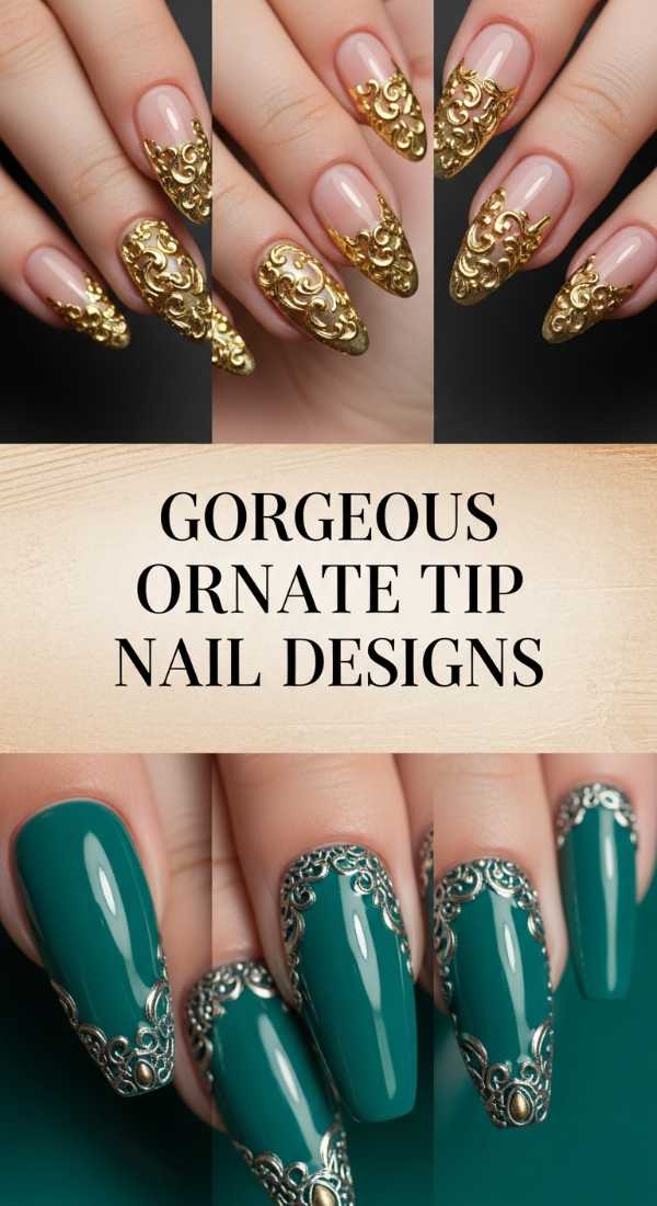 Written in the Stars: Why Luxury Celestial Press Ons Are This Season's Must-Have Gorgeous Ornate Tip Nail Designs 6a0859d851950