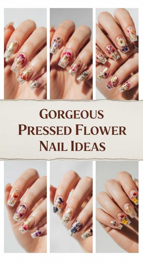 Gorgeous Pressed Flower Nail Ideas 6a08582d56a46