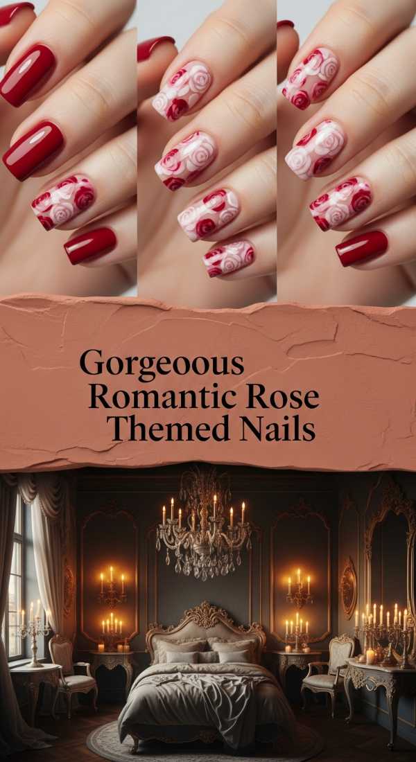 Gorgeous Romantic Rose Themed Nails 6a0859e57be3a