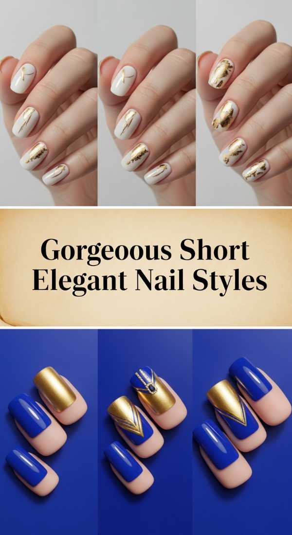 Gorgeous Short Elegant Nail Styles 6a085b5c74e47