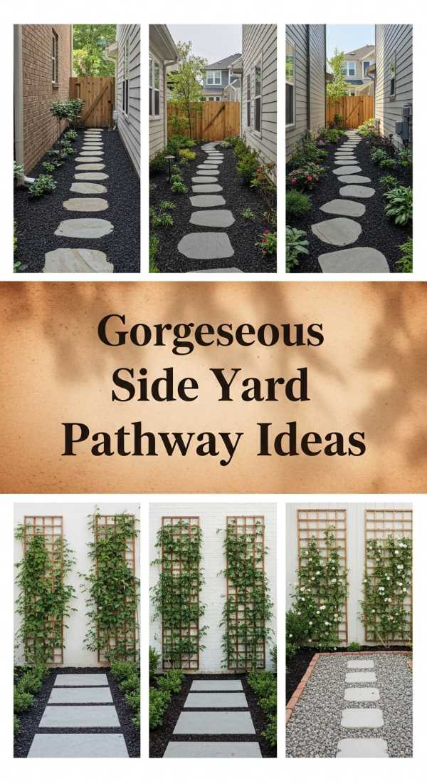 Minimalist Grandeur: Transforming Your Yard into a Modern Masterpiece Gorgeous Side Yard Pathway Ideas 69ff4762cbdfc