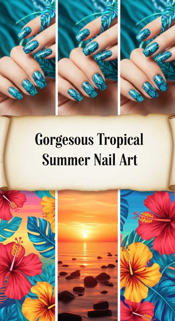 Gorgeous Tropical Summer Nail Art 69ff6da55ea99