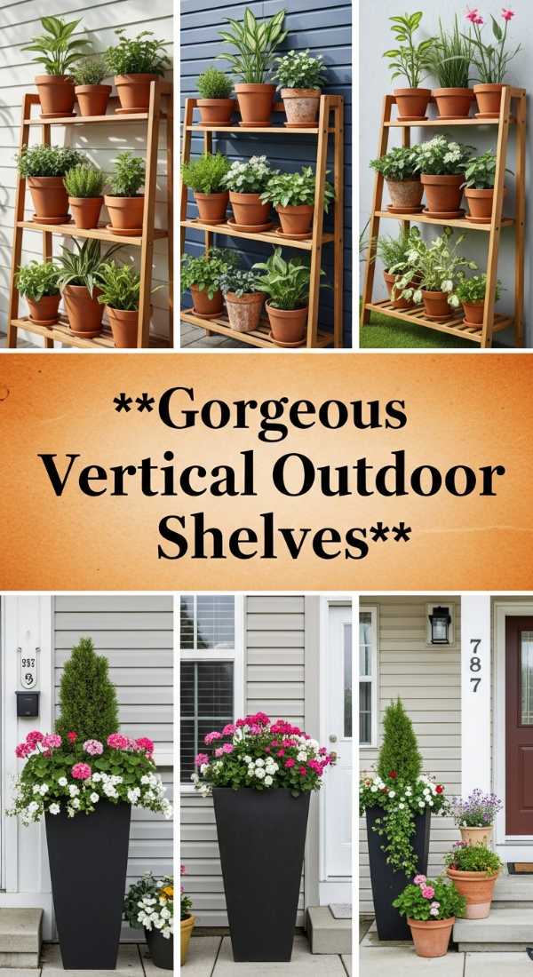 Gorgeous Vertical Outdoor Plant Shelves 6a04bc72639b0