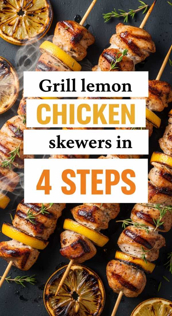 Grill Lemon Chicken Skewers In 4 Steps 6a142b5b2ebcf