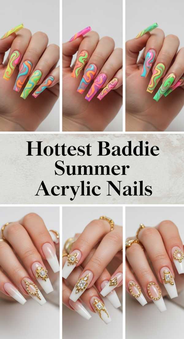 Hottest Baddie Summer Acrylic Nails 6a006b75cc51c