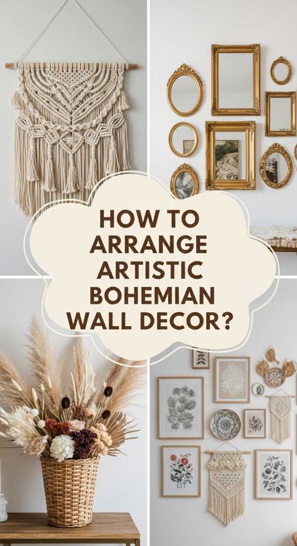 How To Arrange Artistic Bohemian Wall Decor For Personal Expression 6a081cfcd1af2