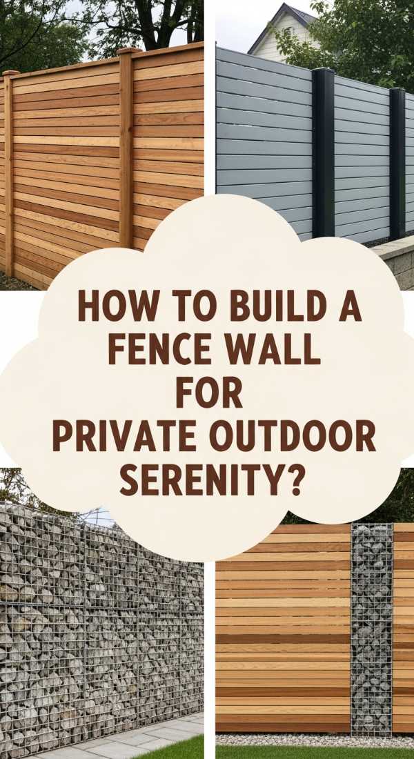 How To Build A Fence Wall For Private Outdoor Serenity 6a00700299df8