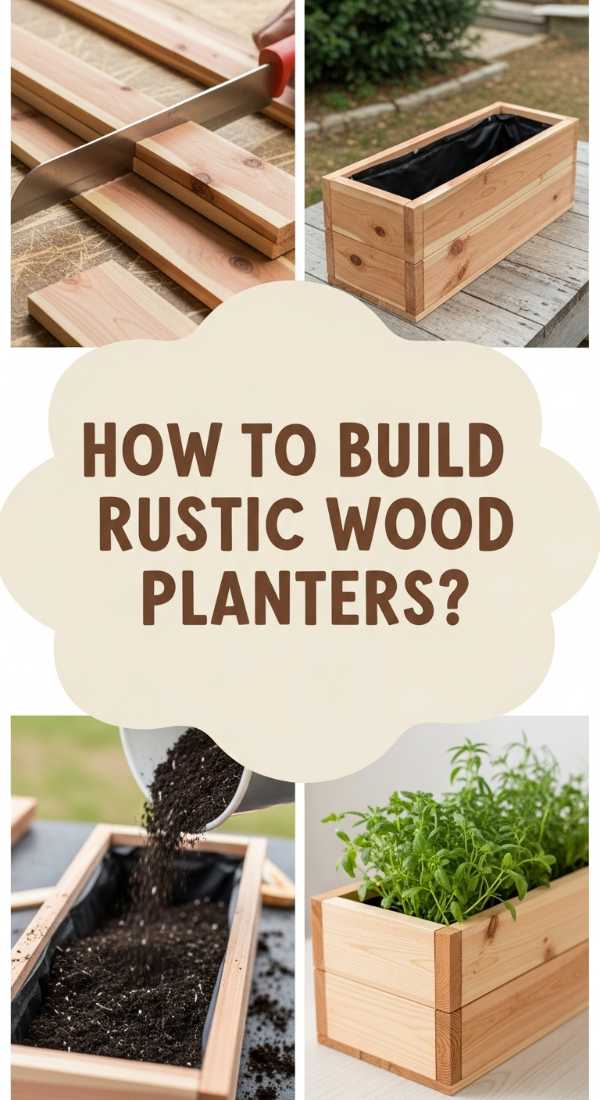 How To Build Rustic Wood Planters For Your Organic Home Garden 69f874f652da3