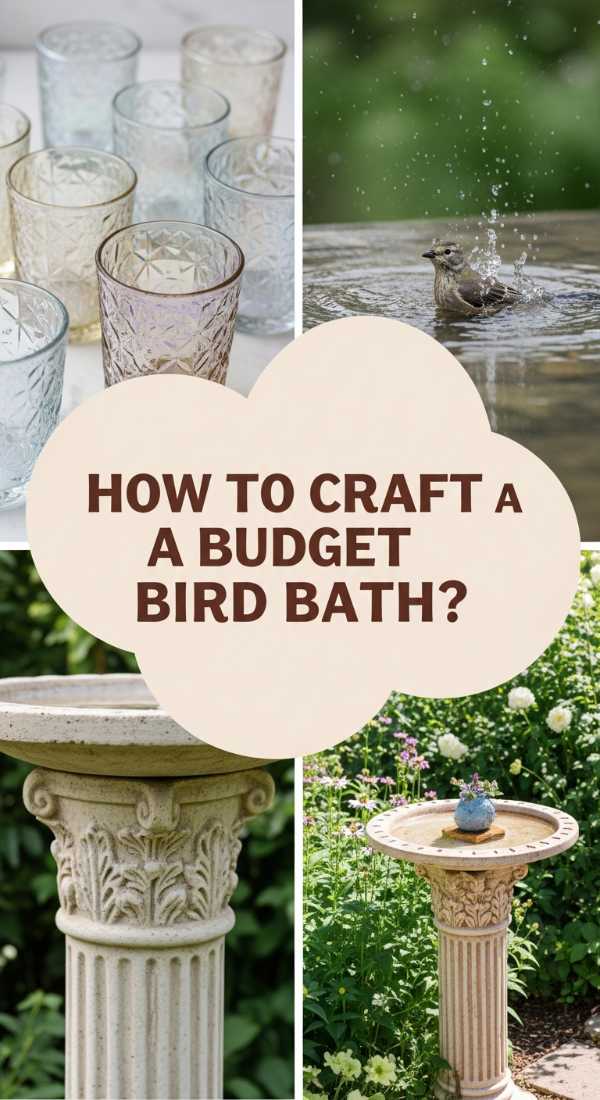 How To Craft A Budget Bird Bath For Garden Charm 69f87501ad86a
