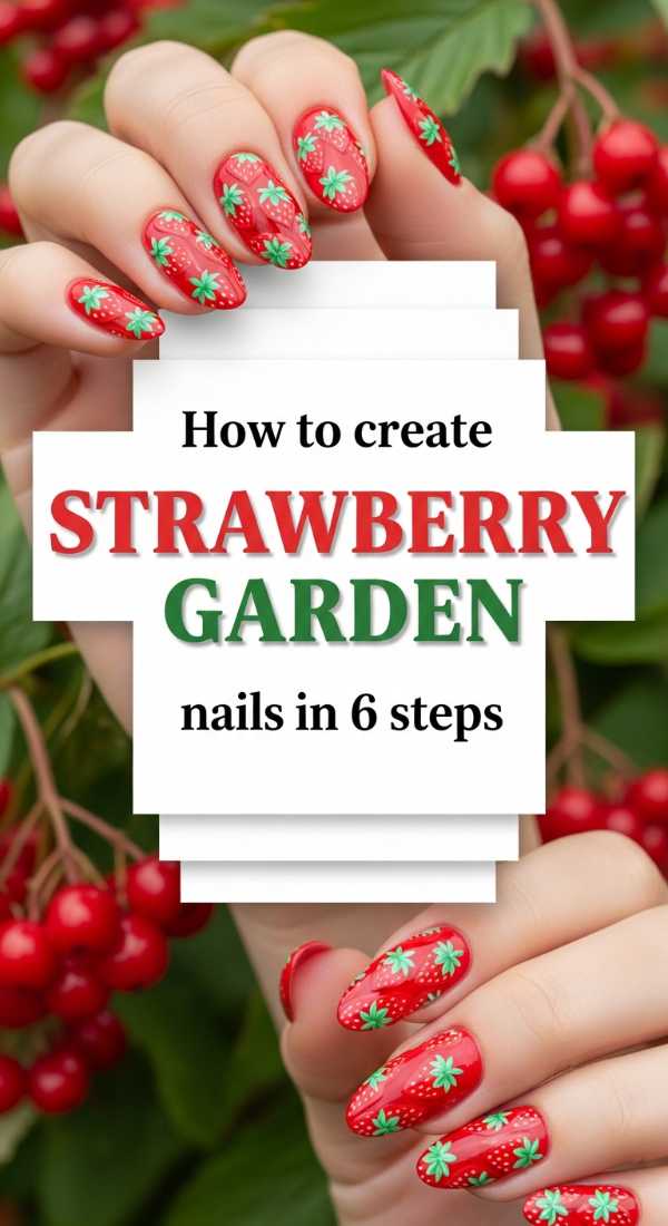 10 Sizzling Summer Nail Art Designs You Can Do at Home How To Create Strawberry Garden Nails In 6 Steps 6a0059e17fedb