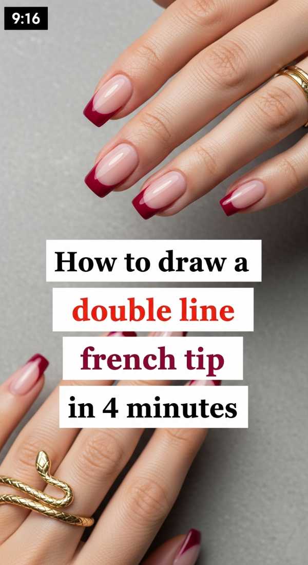 How To Draw A Double Line French Tip In 4 Minutes 6a1a99736b700