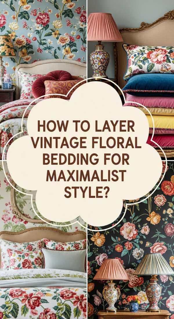 How To Layer Vintage Floral Bedding For Maximalist Style 69f6005744988