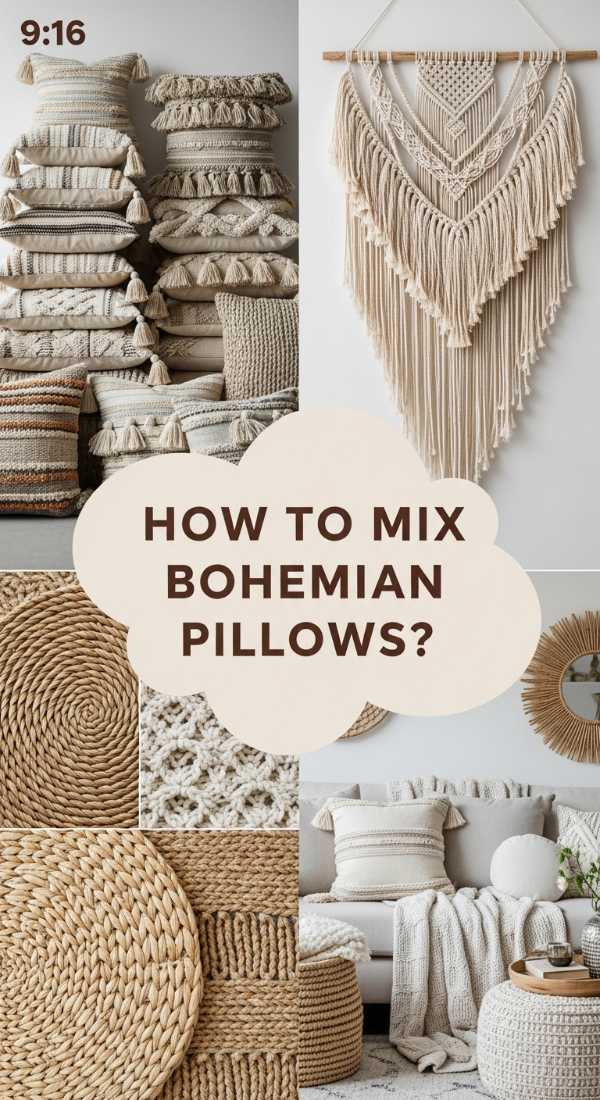 How To Mix Bohemian Wall Decor And Soft Pillows For Texture 6a0823e99b51e