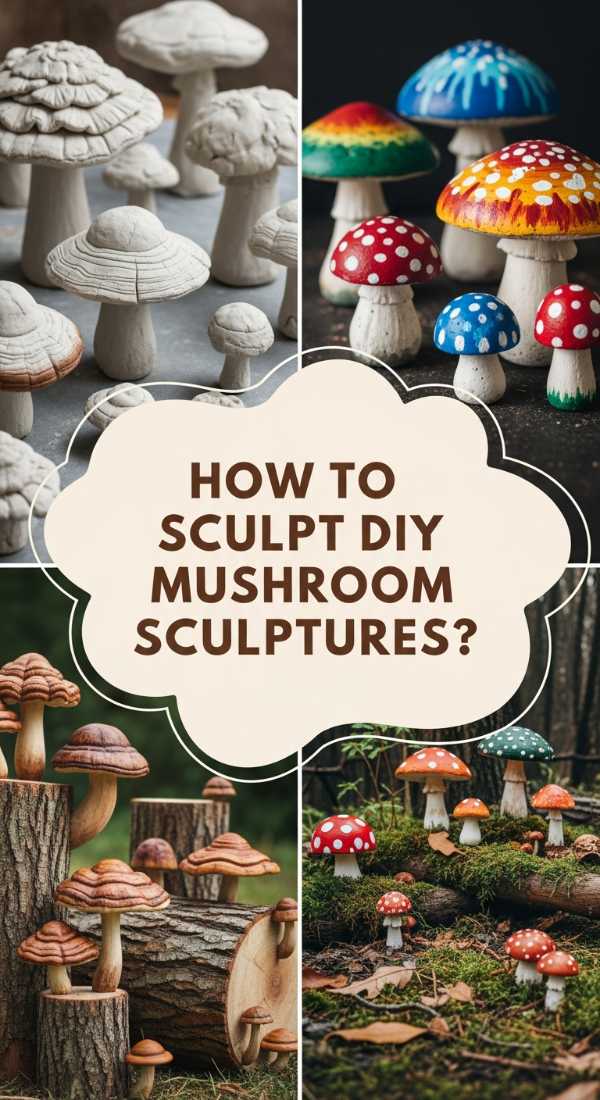 How To Sculpt Diy Mushroom Sculptures For A Fairytale Garden Path 69fb1b0a2f36e