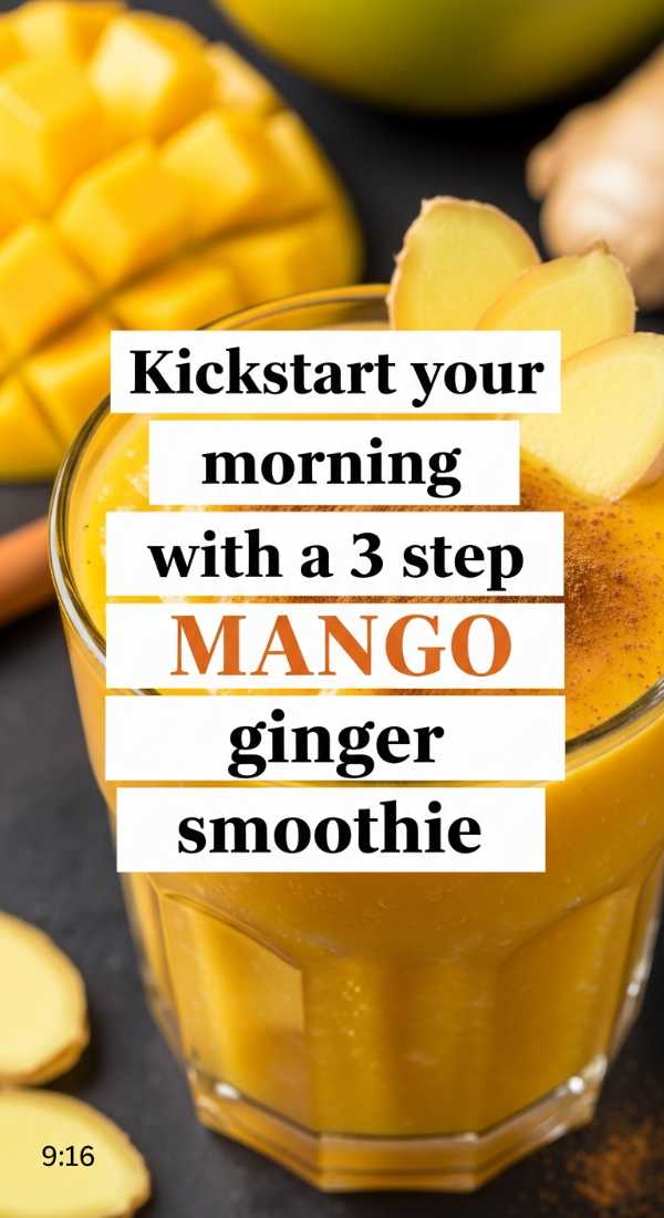 Kickstart Your Morning With A 3 Step Mango Ginger Smoothie 69f47c646a3fc