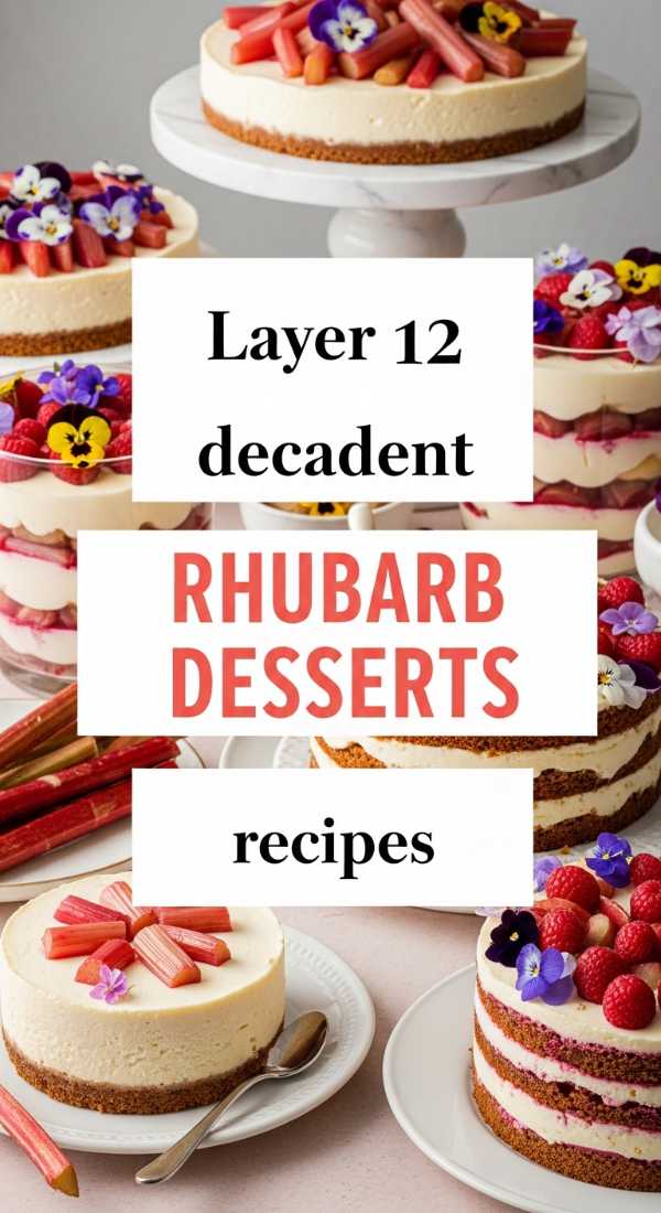 Layer 12 Decadent Rhubarb Desserts Recipes 69fd8aad64885
