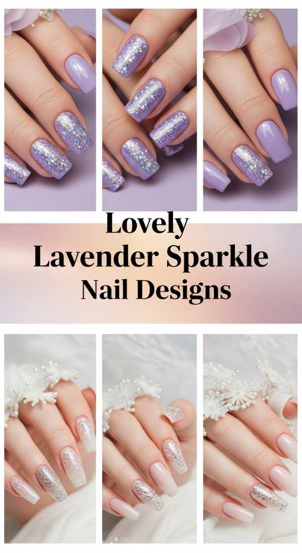 Lovely Lavender Sparkle Nail Designs 69ff6da8ec72e