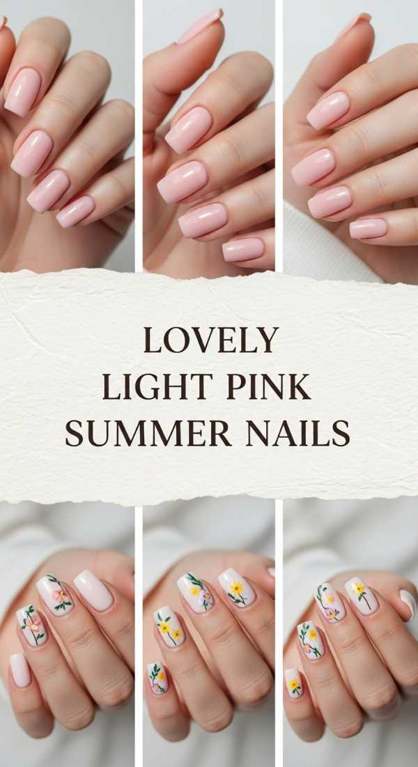 Lovely Light Pink Summer Nails 6a006c649ce88