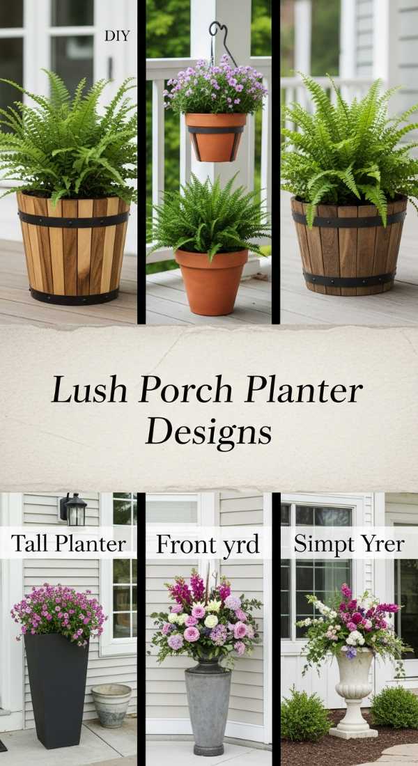 The Art of Outdoor Opulence: Crafting Magical Luxury Spaces Lush Porch Planter Designs 6a04bae331daa