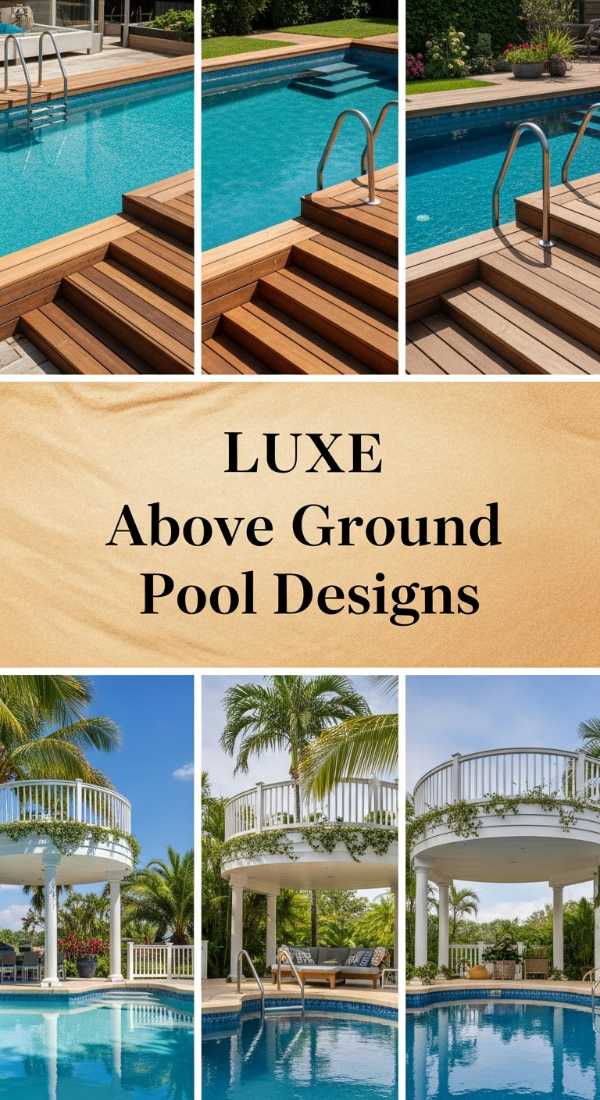 High-End Heat: Your Ultimate Guide to Chic Summer Interiors Luxe Above Ground Pool Designs 6a04b7904aab8